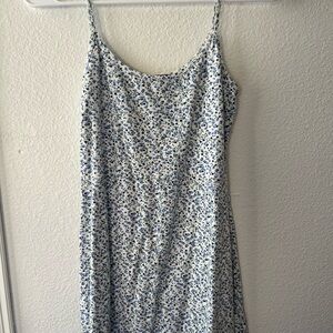 Brandy Melville Mini White and Blue Floral Dress